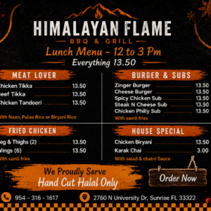 Lunch Menu Items