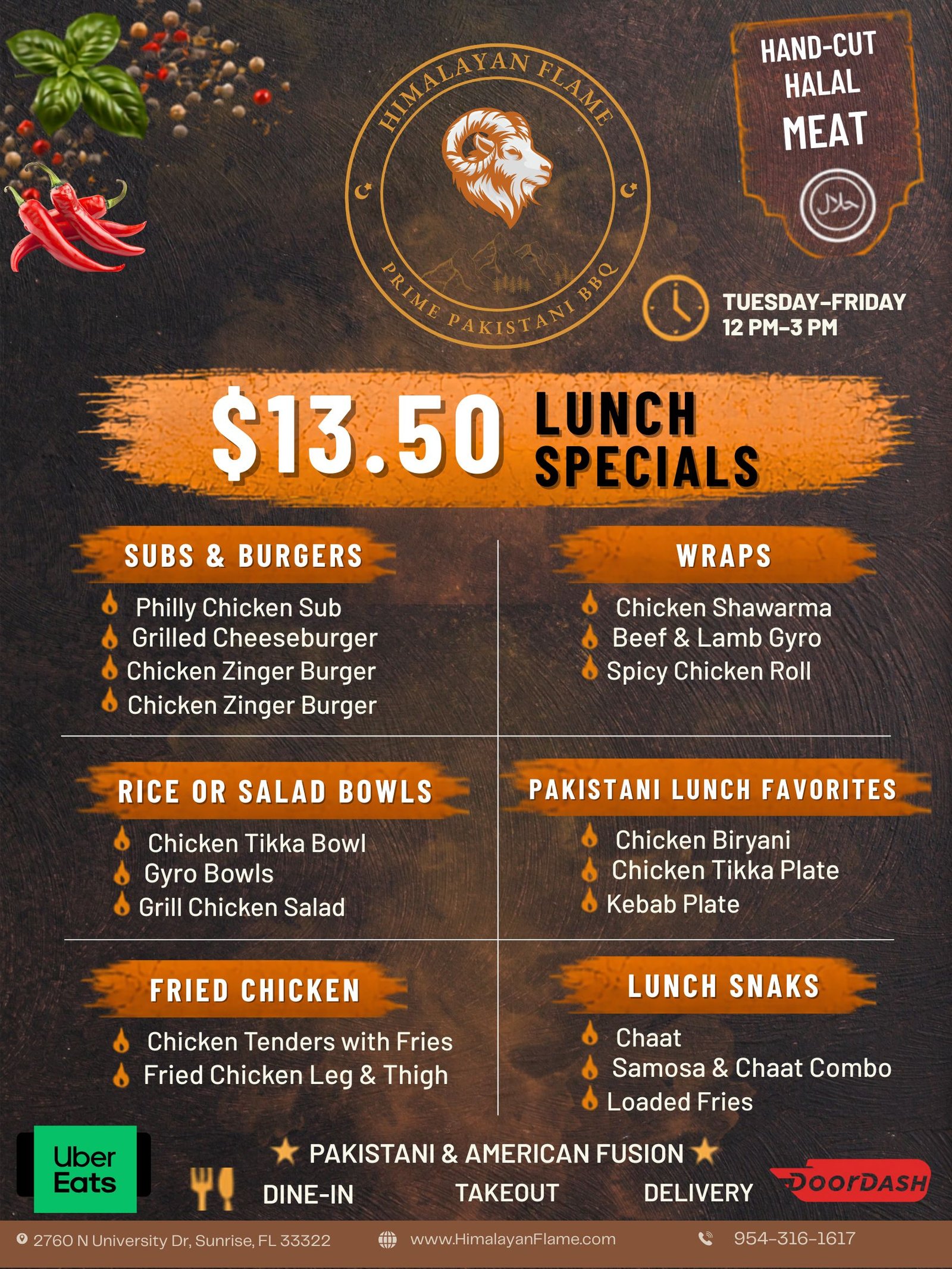 Lunch Menu Items